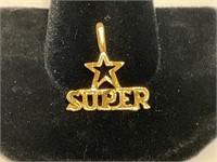 14kt Gold Super Star Pendant 0.6gr