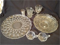 7pc lot clear glass