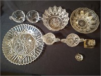 9pc lot clear glass