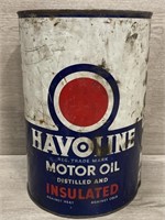 Havoline Motor Oil Tin 9.5" Tall