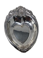 Sterling silver heart shaped trinket dish wallace