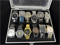 Variety of Men's Fashion Watches Aprox 12pc