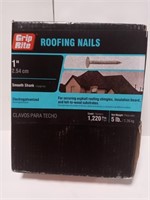 Grip Rite Smooth Shank 1in 1220ct 5lbs Roofing