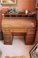 Oak roll top desk