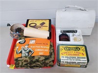 Lunch Tin, Sealed Collectors Crayons, Camo Kit,