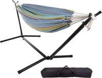 Double Brazilian Hammock with Stand Included – Wo)