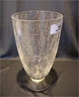 CRACKLE CLEAR GLASS VASE