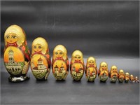 12-Level Matryoshka Nesting Doll, Russian Folk Art