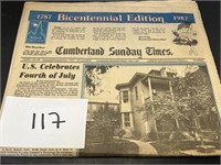 1987; Cumberland Sunday Times Newspaper