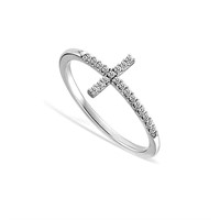 Cross Clear Classic Sterling Silver Plated Ring