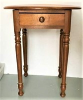 Antique Oval Accent Table With Drawer