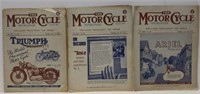 Lot of 3 Vintage 1940s Motor Cycle Magazines