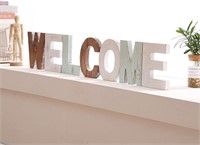 "Welcome" Sign Decorative Wooden Blocks Word Signs