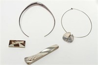 Anthony Papp Sterling Modernist Pins & Chokers, 4