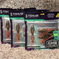 Fish Lab Lot of 3 Flippin Frog Pumpkin