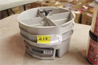 3-PLASTIC BUCKET TRAYS