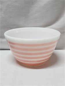 Vintage Pyrex Piink Stripe Bowl