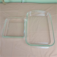 (2) Glass Pyrex Casserole Dishes- Square 8½"x 8½"
