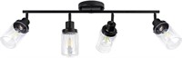 Yaohong 4 Light Track Lighting Kit  Black