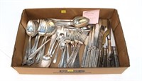 Lot, silverplate flatware and serving pieces
