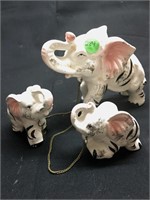 Antique Mamma & Babies Ceramic Elephants