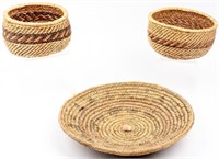 Three Native American Indian Baskets