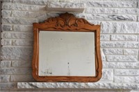 Carved Wood & Applied Antique Mirror