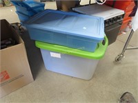 Two Storage Totes w/ lids