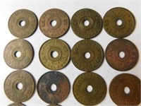 24 brass 5 cent Oklahoma tax tokens