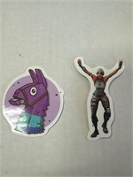 Two Fortnite stickers