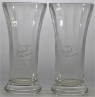 Beer Glasses x2 5oz Toshach's Hotel Western