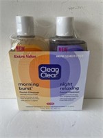 2 Clean and clear facial cleansers 8oz per bottle