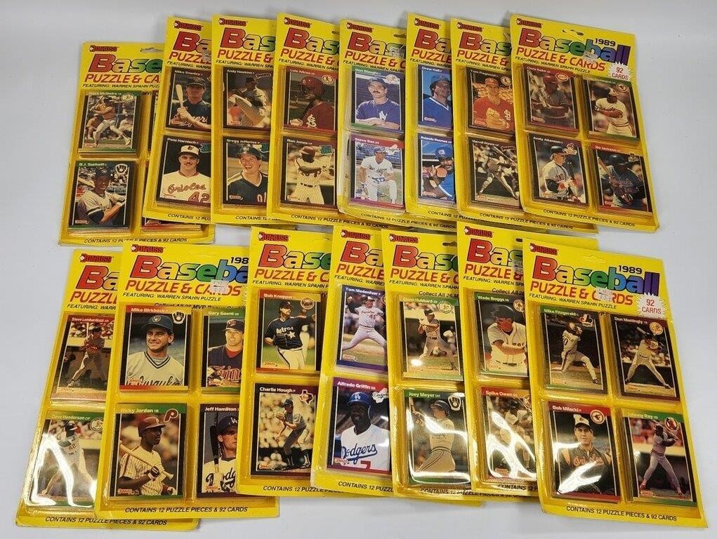 15) PACKS 1989 DONRUSS PUZZLE & CARD