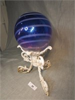 Wrought Iron Stand with Gazing Ball