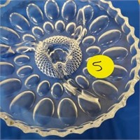 SET OF 3 GLASS DIVIDED PLATES