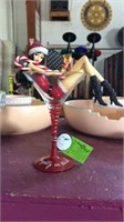 In box, Hiccup Naughty or Nice Martini glass with