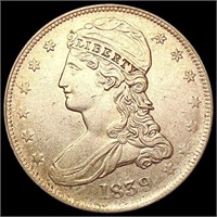 1839 Capped Bust Half Dollar CLOSELY UNCIRCULATED