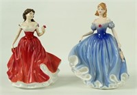 Two Royal Doulton Porcelain Lady Figures