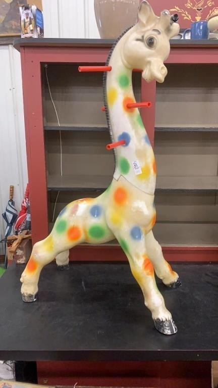 1960s Edward Mobley polka dot Giraffe Coat Rack.