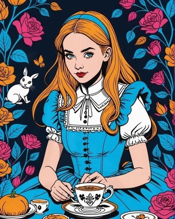 Tea With Alice Limited Edition Giclee