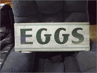 Vintage Eggs Sign
Double sided on wood eggs