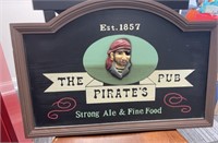 THE PIRATE'S PUB WOODEN SIGN
