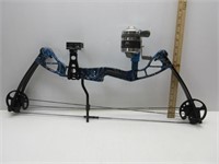 Compound Bow w/Fishing Reel Attached