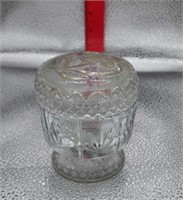 VINTAGE AVON FOSTORIA CLEAR GLASS JAR