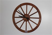 Wooden Wagon Wheel Clock
