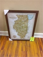 MAP OF ILLINOIS IN FRAME