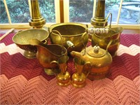 Lot of Assorted Copper Plated/Brass Kitchen Items