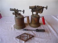 Antique torches and trivet