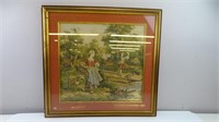 Framed Country Side Embroidery