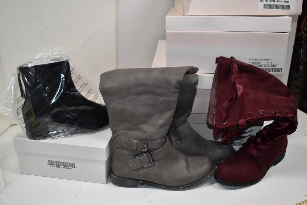 Five Pair Just Fab Boots Size 9 - Some New, Some